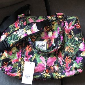 NWT tropical print diaper bag